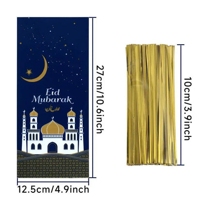 EID Mubarak Gift Cookie Bags With Strap