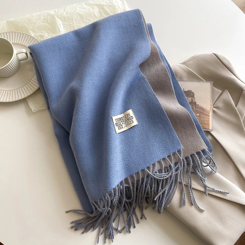 Korean Style Knitted Cashmere Scarf