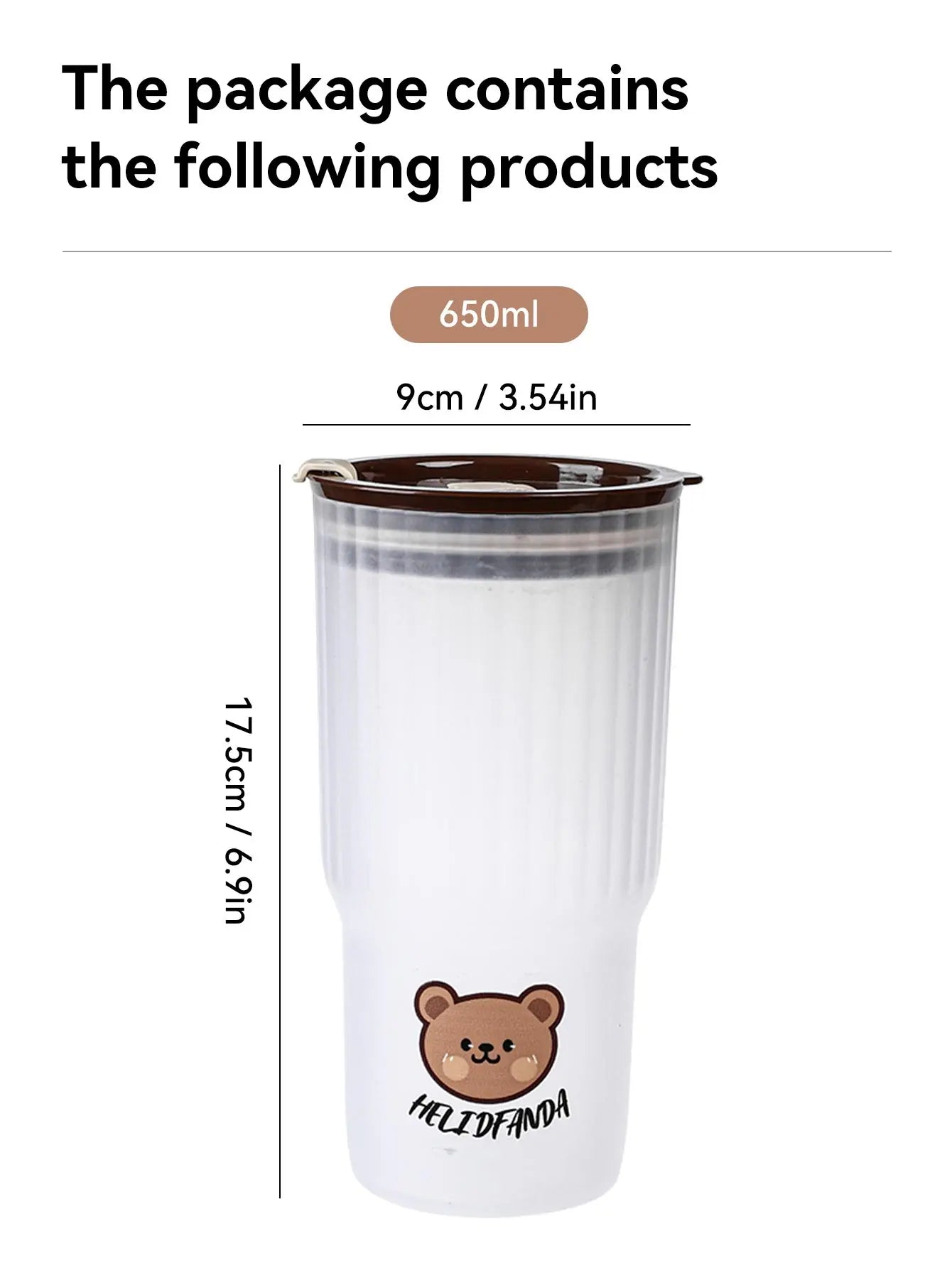 Cute Bear Plastic Water Cup