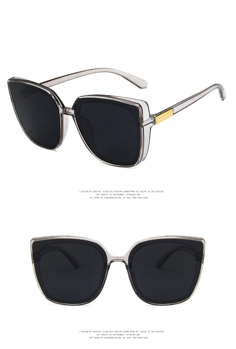 Square-framed Big Trendy Sunglasses