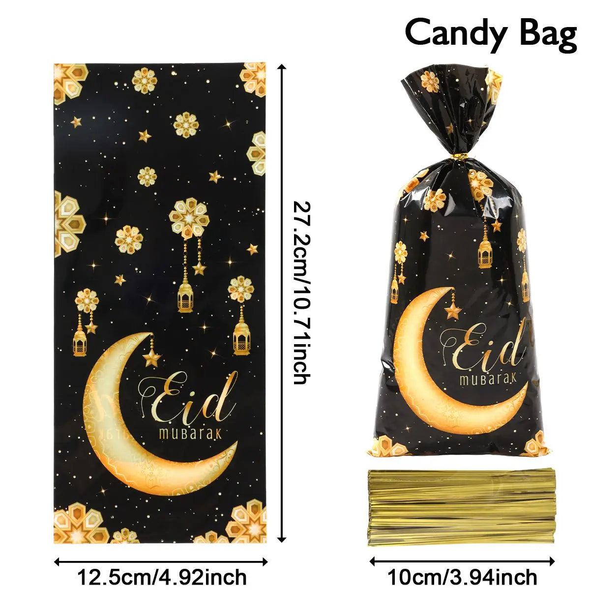 EID Mubarak Gift Cookie Bags With Strap