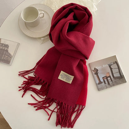 Korean Style Knitted Cashmere Scarf