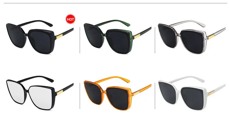 Square-framed Big Trendy Sunglasses