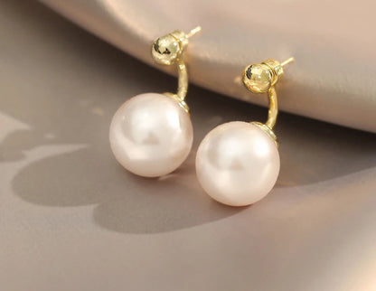 Korean Style Flat Pearl Earrings