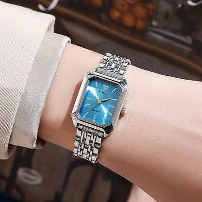 Elegant Quartz Watch – Stylish Tungsten Steel Case with Stainless Steel Band