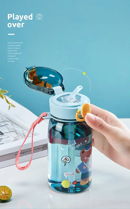 Kids Water Sippy Cup With Straw