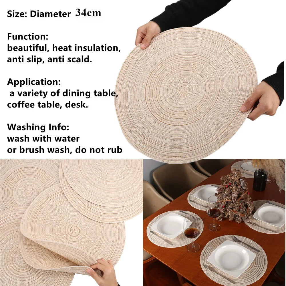 Braided Woven Place Mats & Coasters