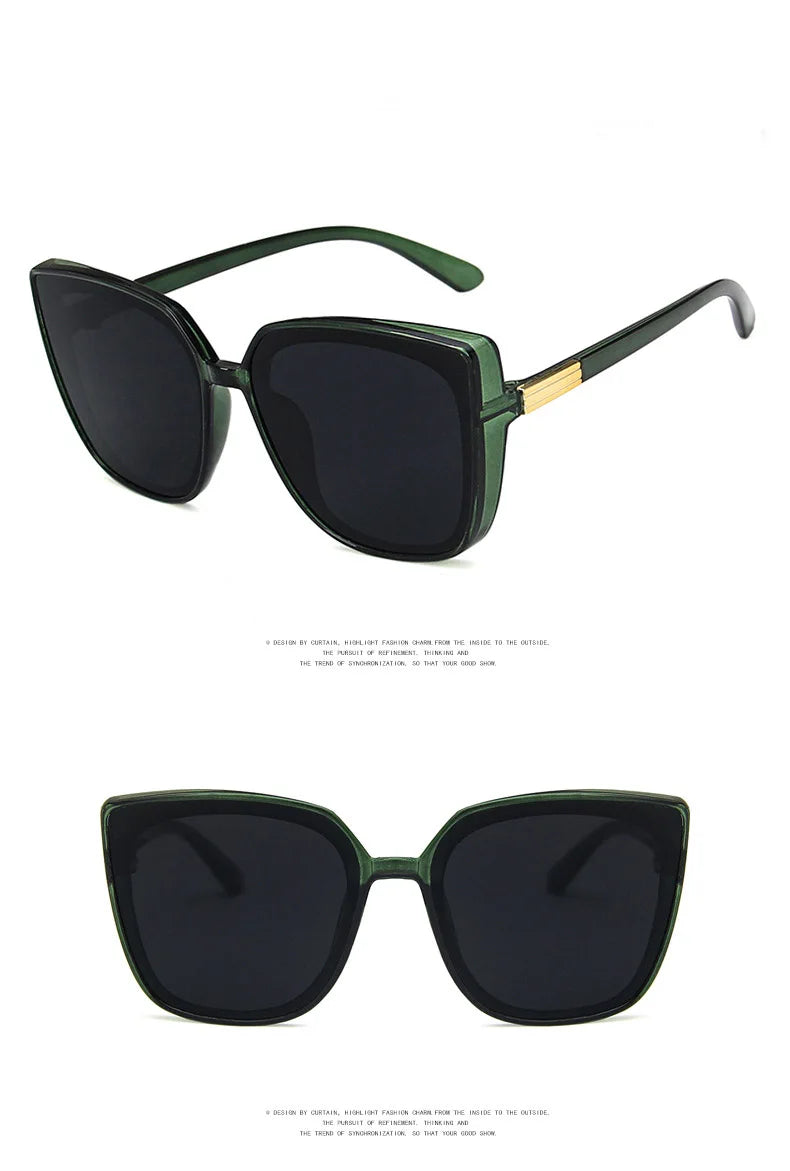 Square-framed Big Trendy Sunglasses