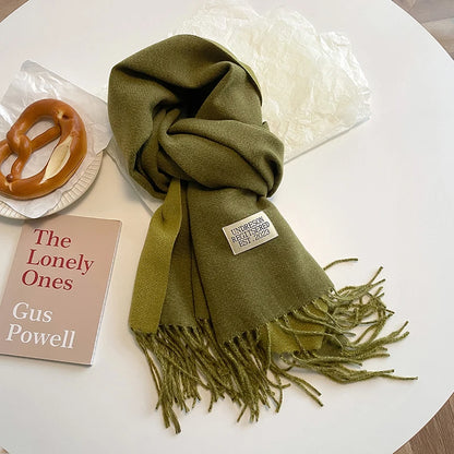 Korean Style Knitted Cashmere Scarf