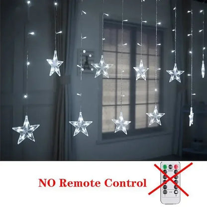 Star Moon Led Curtain Garland String Light