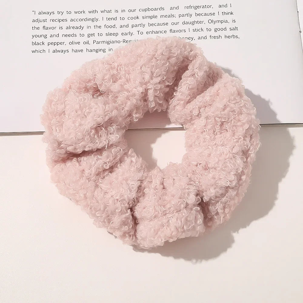 Women Pompom Hair Ties Elastic Hair Band