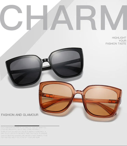 Square-framed Big Trendy Sunglasses