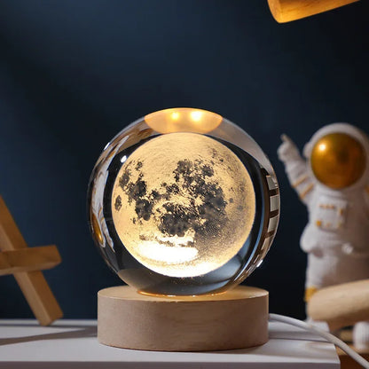 3D Crystal Ball Planet Night Light