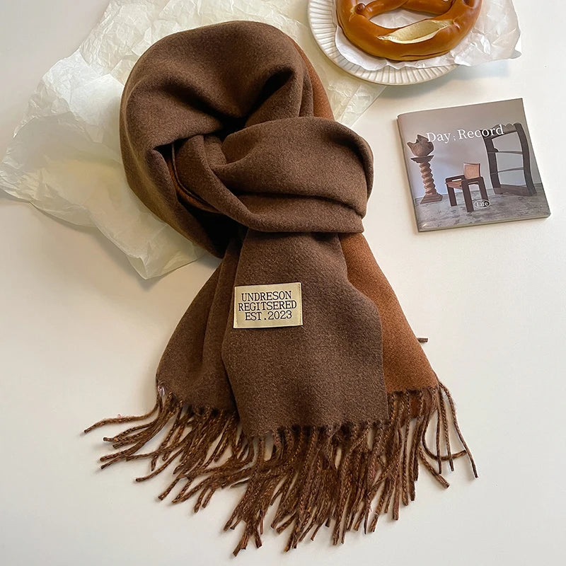 Korean Style Knitted Cashmere Scarf