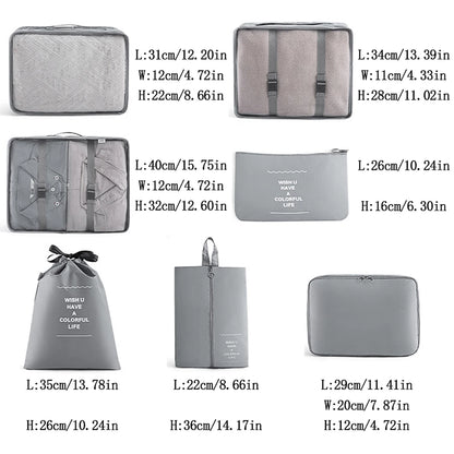 7 Pcs Set Travel Organizer Storage Bags