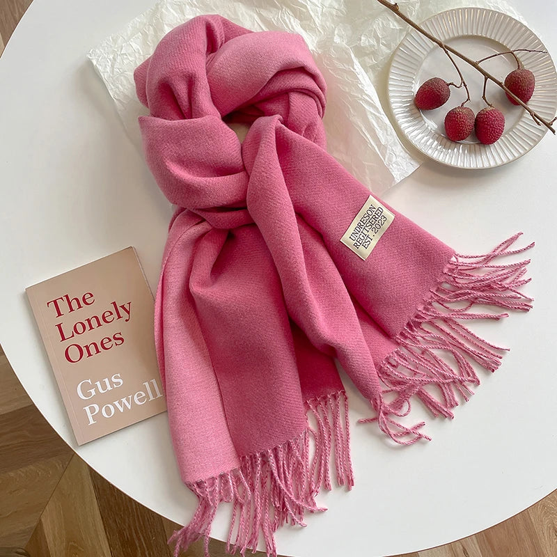 Korean Style Knitted Cashmere Scarf