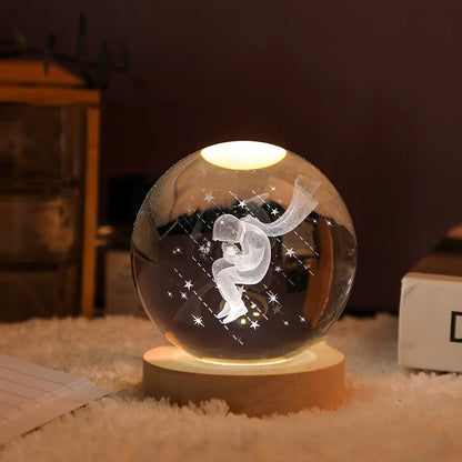 3D Crystal Ball Planet Night Light