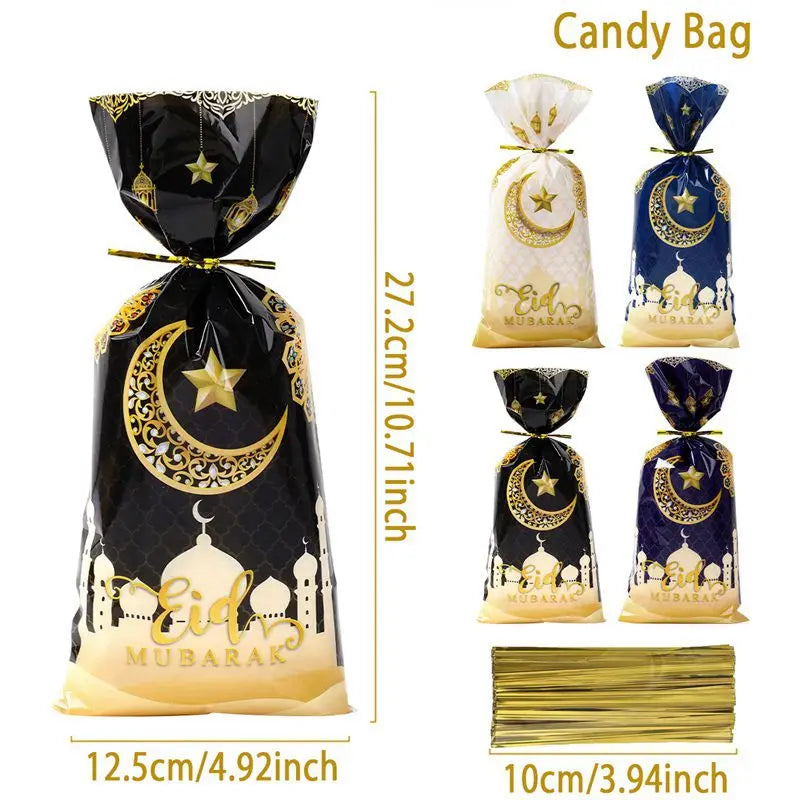 EID Mubarak Gift Cookie Bags With Strap