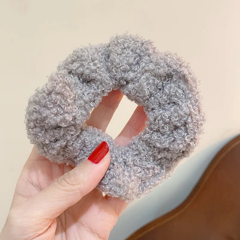 Women Pompom Hair Ties Elastic Hair Band