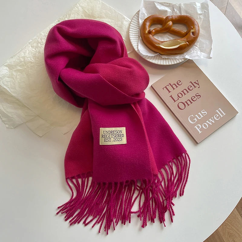 Korean Style Knitted Cashmere Scarf