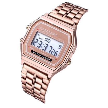 Digital Stainless Steel Wristwatch – Fashion & Casual Design