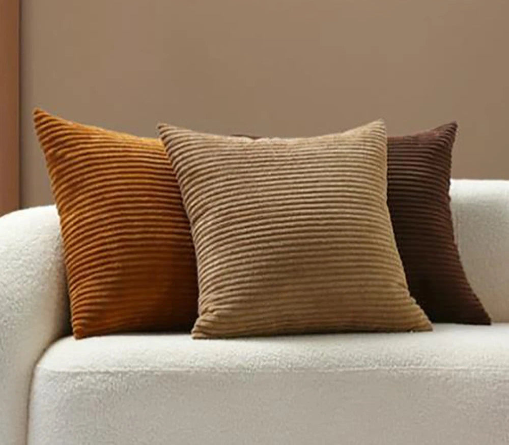 Cotton Corduroy Cushion Cover Without Insert Throw Pillowcase