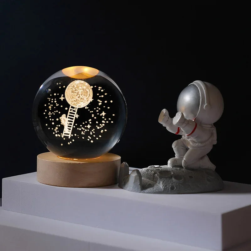 3D Crystal Ball Planet Night Light