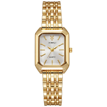 Elegant Quartz Watch – Stylish Tungsten Steel Case with Stainless Steel Band