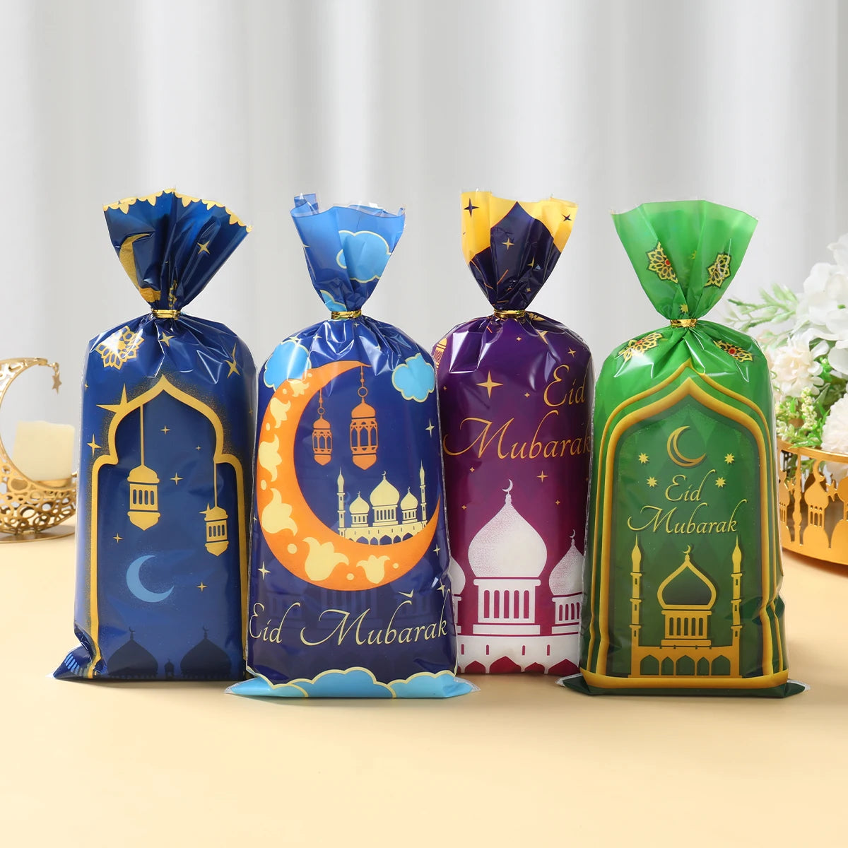 EID Mubarak Gift Cookie Bags With Strap