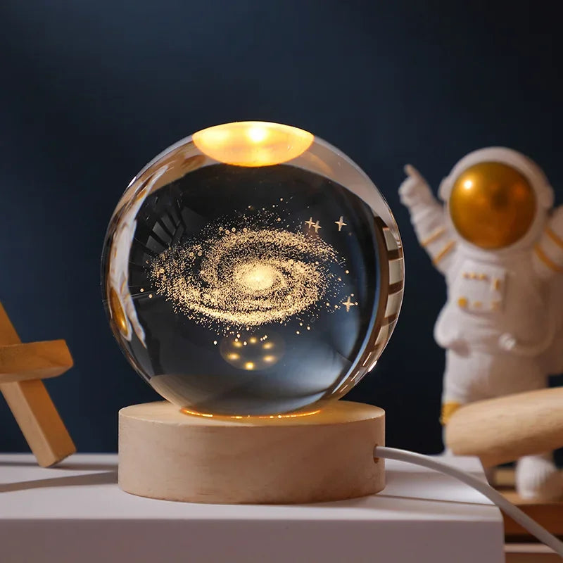 3D Crystal Ball Planet Night Light