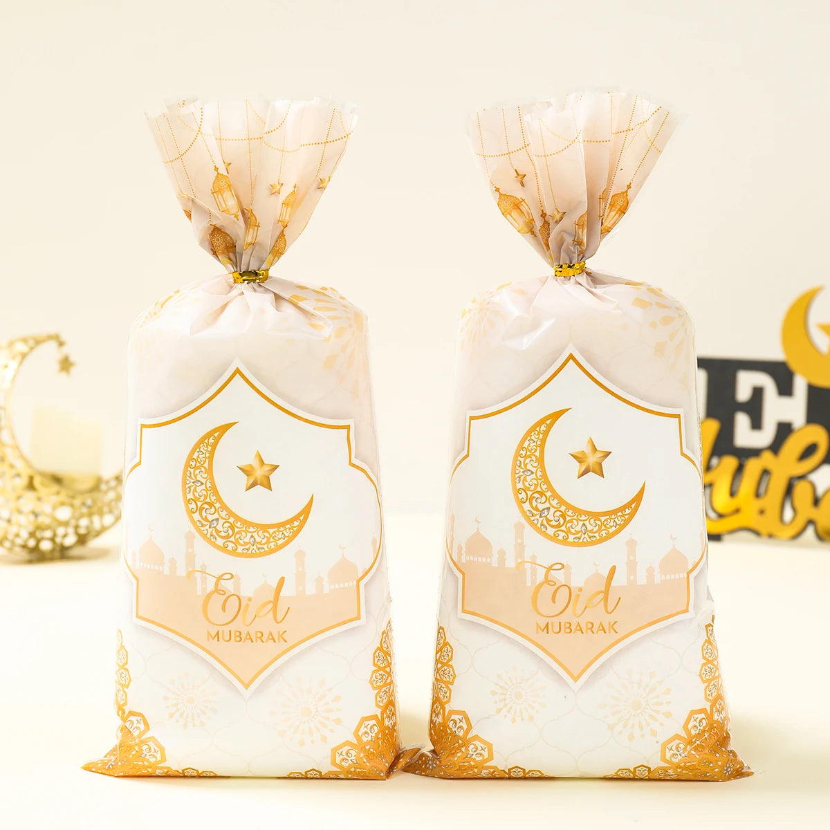 EID Mubarak Gift Cookie Bags With Strap