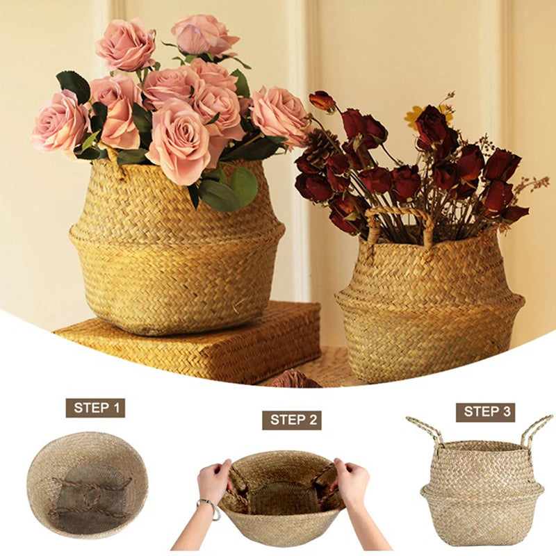 Rattan Hanging Flower Pot