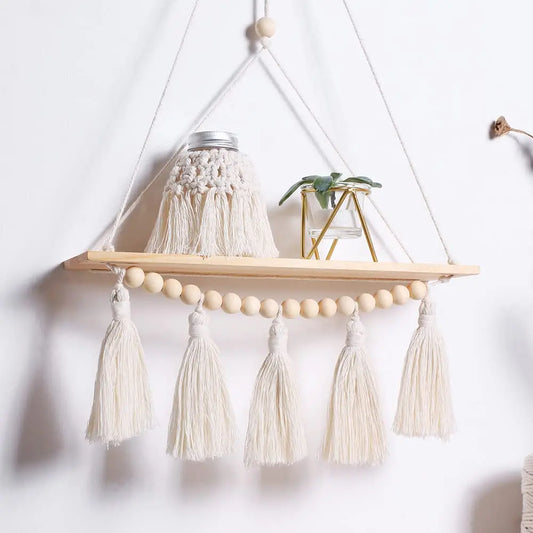 Macramé Wall Hanging Shelf Floating Wall Shelf