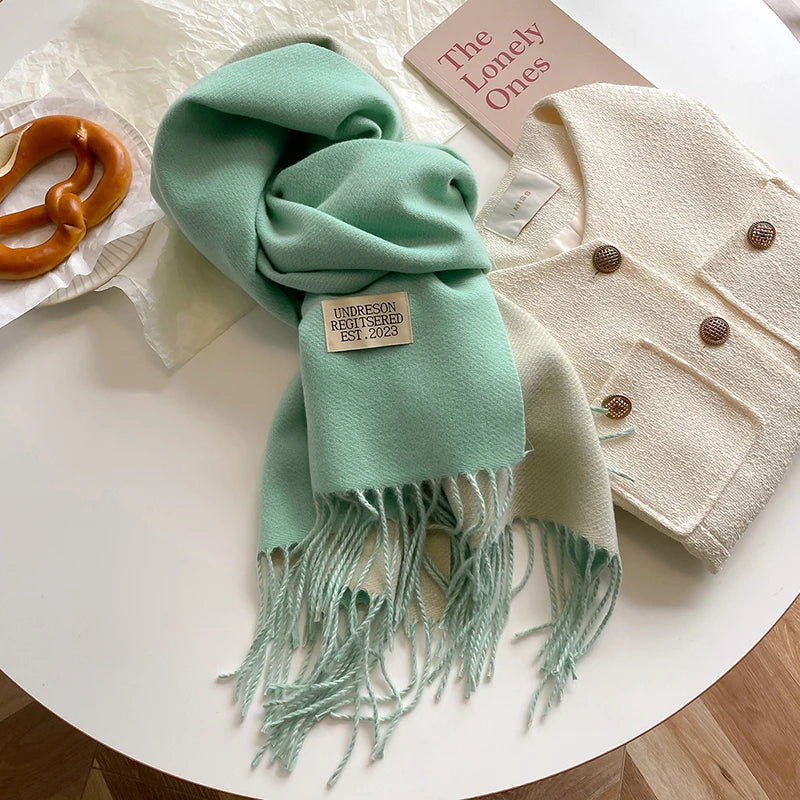 Korean Style Knitted Cashmere Scarf