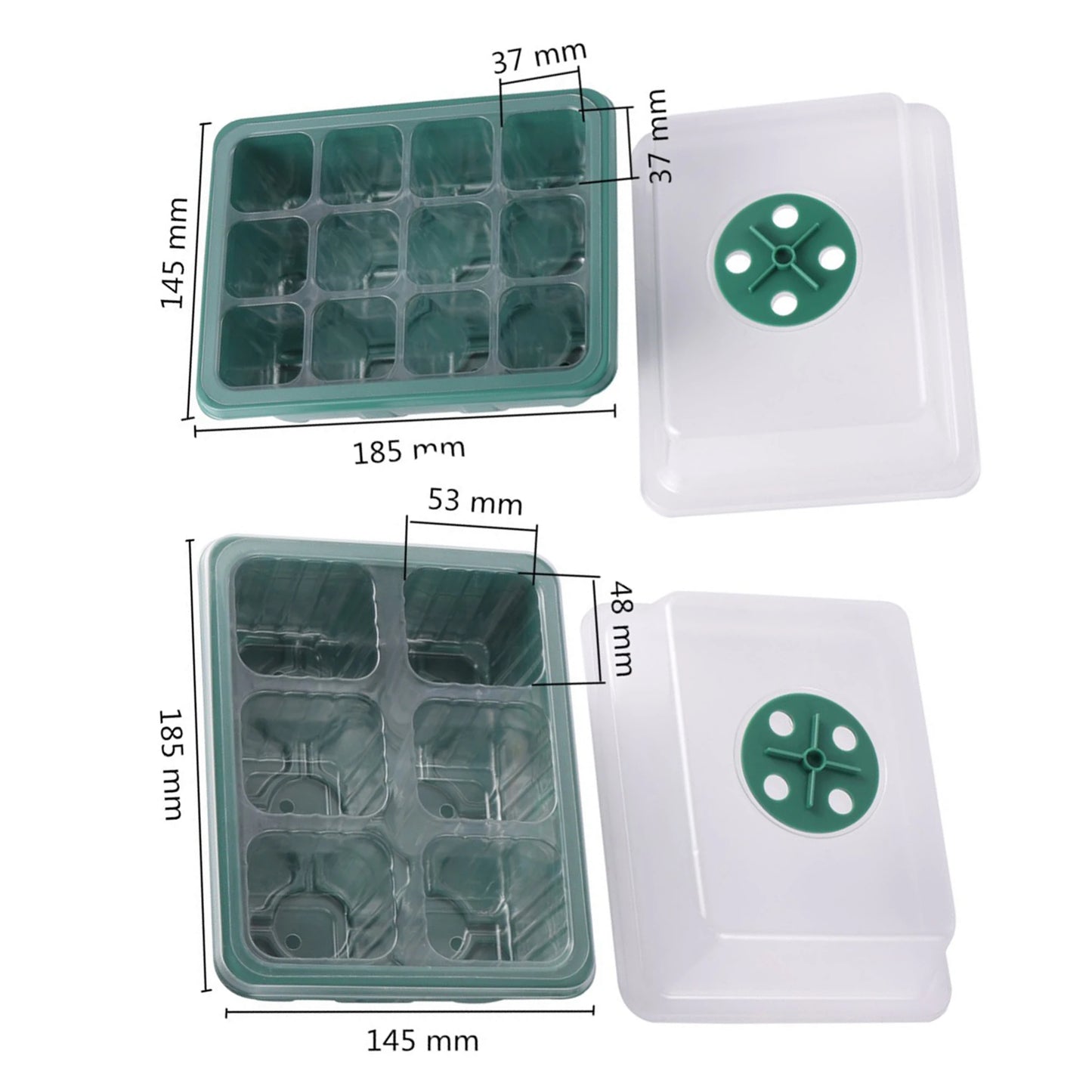 Seed Starter Tray Box With LED Grow Light