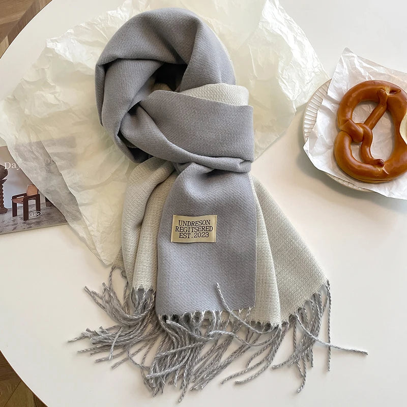 Korean Style Knitted Cashmere Scarf