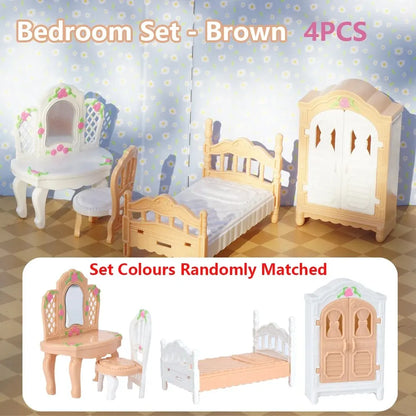 Cute Kawaii Pink Miniature Dollhouse Furniture